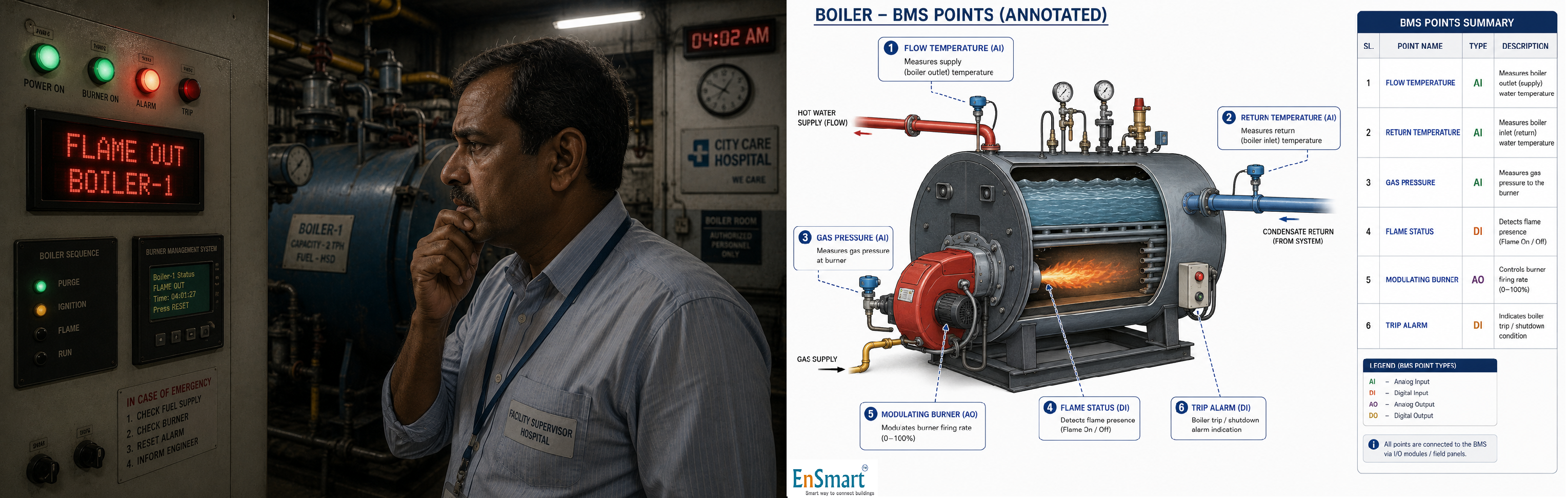 Boiler and Hot Water Generator Control — The Quiet Critical System — infographic