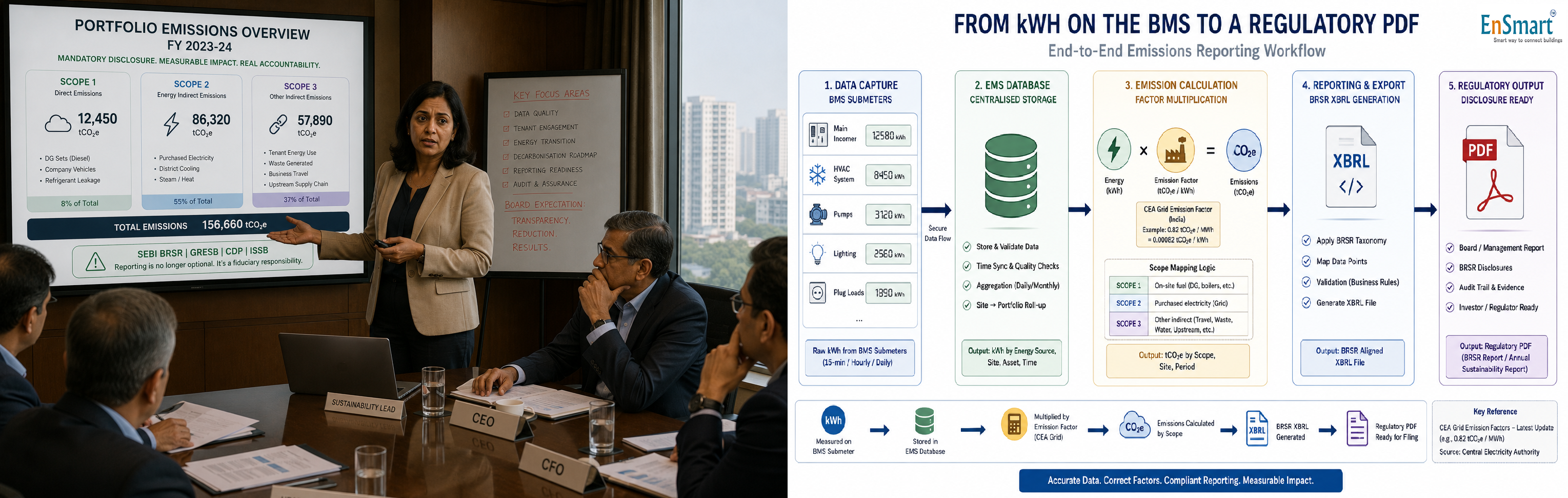 Net Zero Buildings — Why Carbon Accounting Now Sits Inside the BMS — infographic